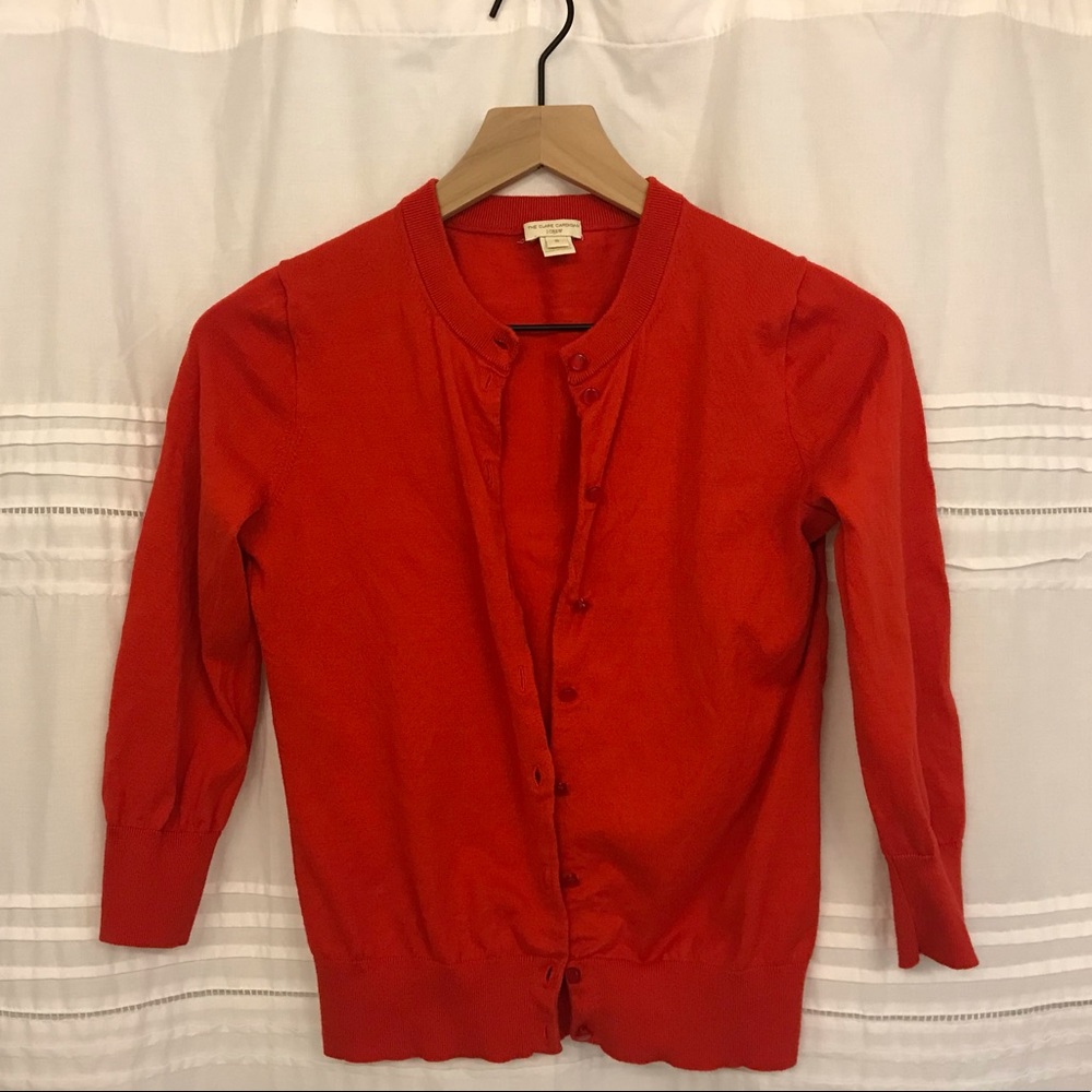 J Crew Clare 3/4 sleeve cardigan